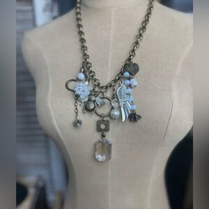 Gypsy Junk Queen Bee Chunky Charm Necklace